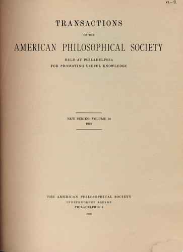 Pottery of Marajo Island, Brazil Transactions, American Philosophical Society (vol. 39, Part 3)