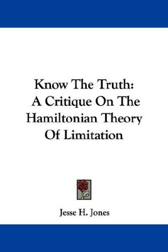 Know The Truth: A Critique On The Hamiltonian Theory Of Limitation