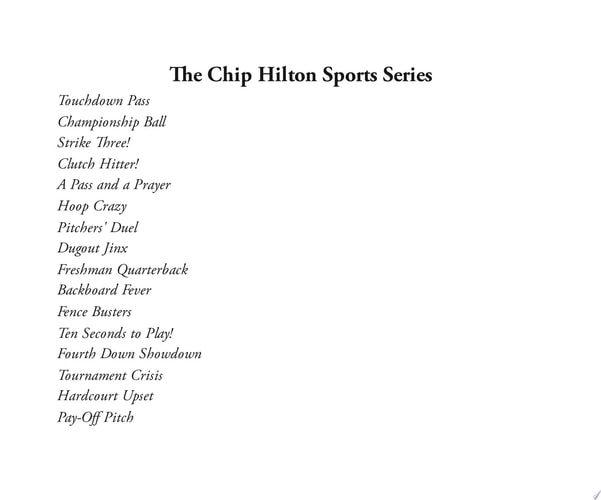 Chip Hilton Series Football 1