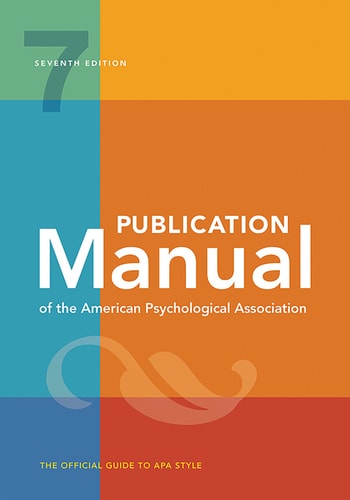 Publication Manual of the American Psychological Association, 7th Edition