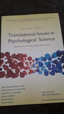Translational Issues in Psychological Science