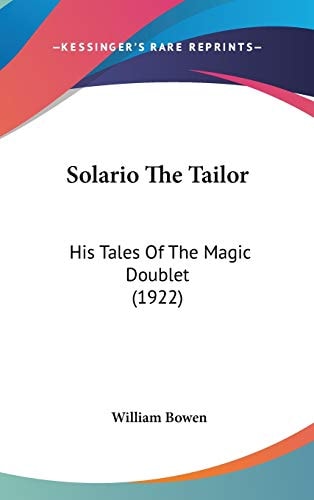 Solario The Tailor His Tales Of The Magic Doublet (1922)