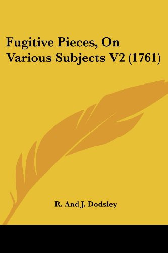 Fugitive Pieces, On Various Subjects V2 (1761)
