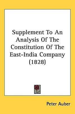 Supplement to an Analysis of the Constitution of the East-india Company