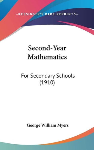 Second-year Mathematics: For Secondary Schools