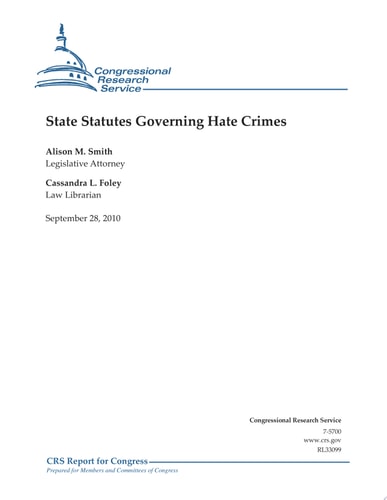 State Statutes Governing Hate Crimes