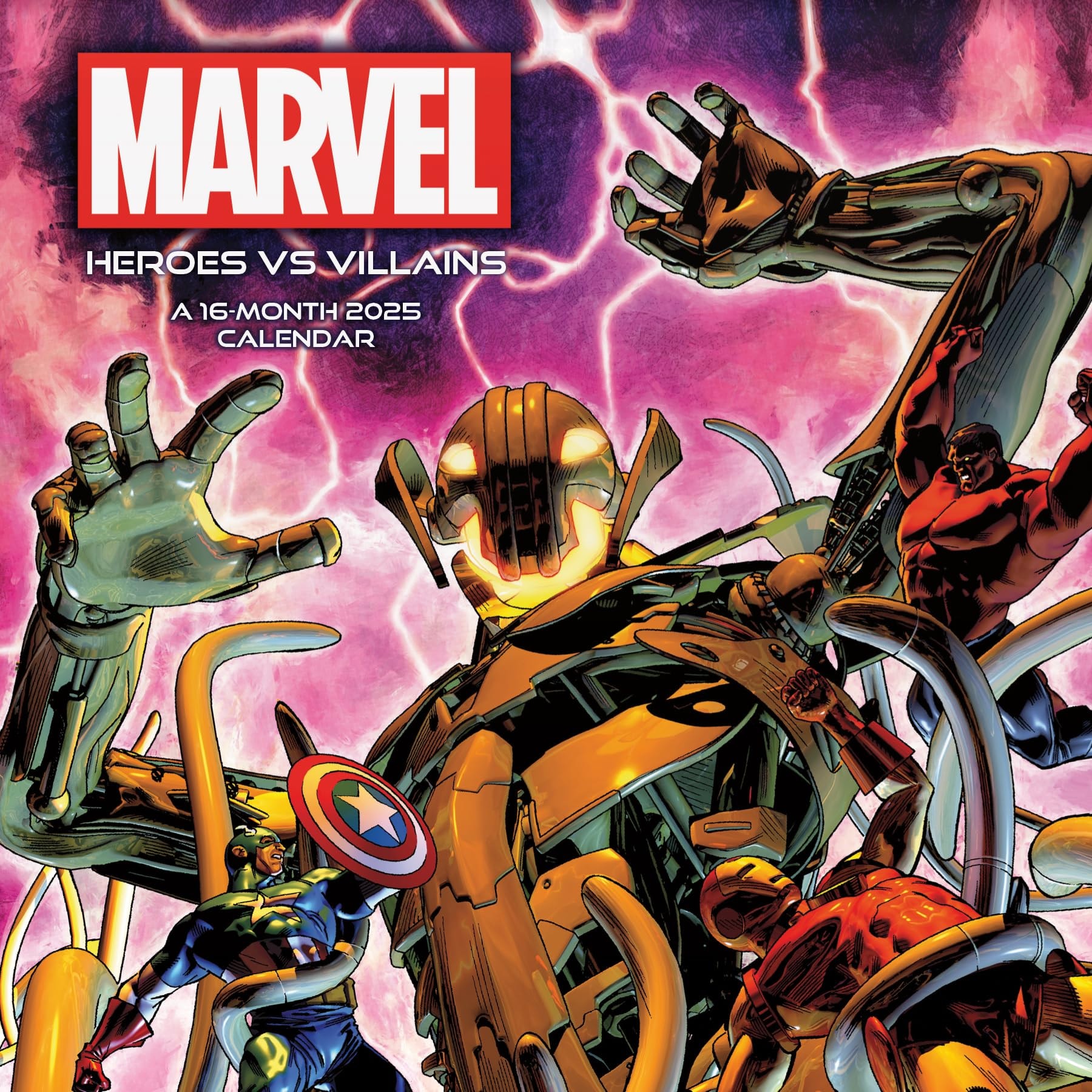 2025 Marvel Heroes vs. Villains Wall Calendar