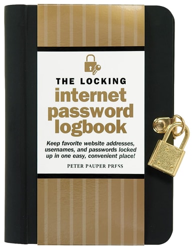 Locking Internet Address & Password Logbook