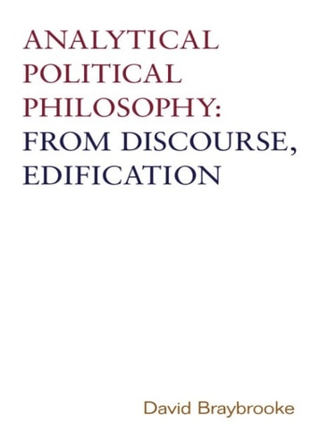 Analytical Political Philosophy