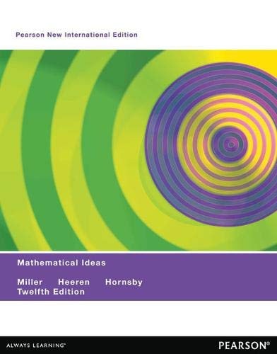 Mathematical Ideas Pearson New International Edition / MathXL -- Valuepack Access Card (24-Month Access)