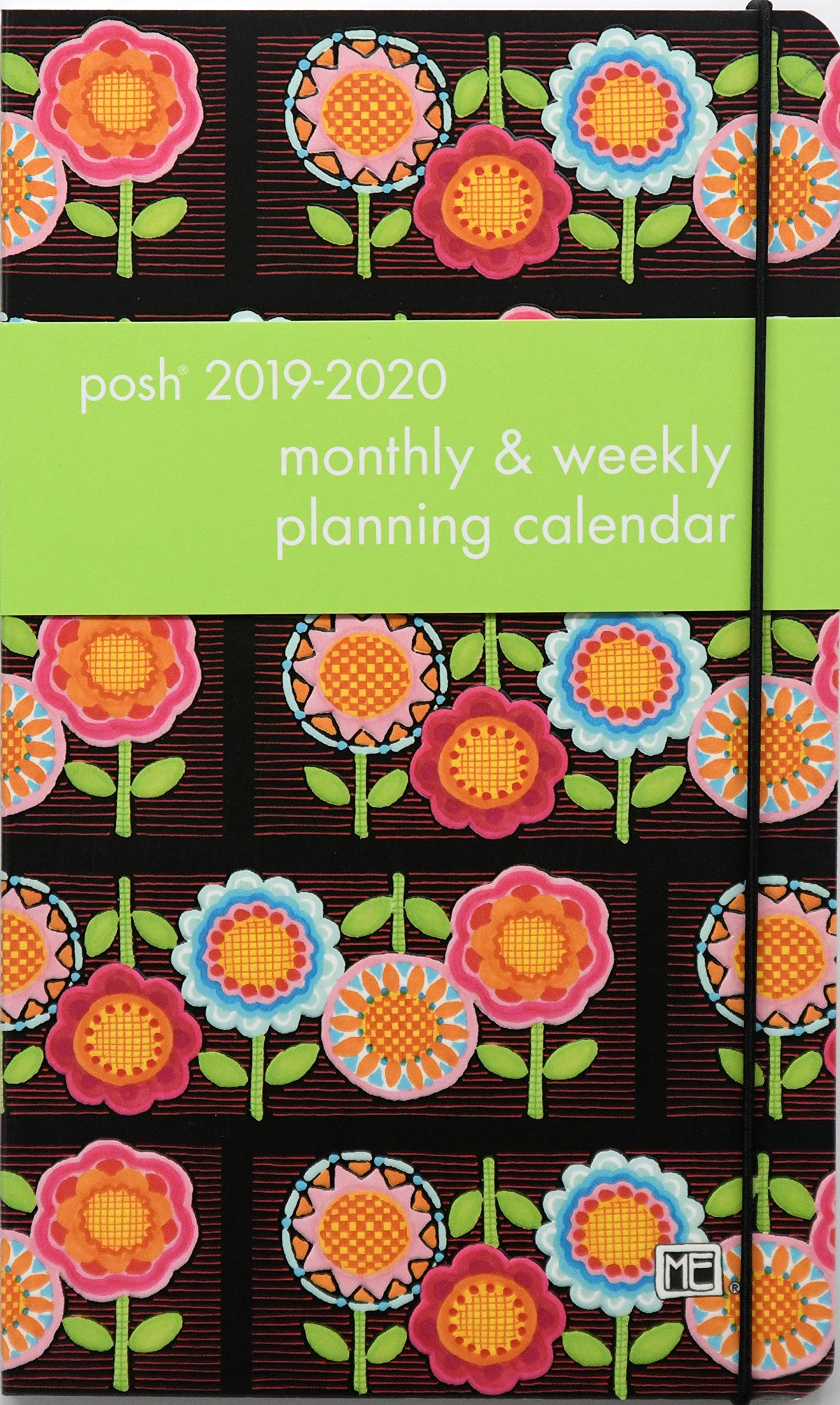 Posh: Flower Power 2019-2020 Monthly/Weekly Planning Calendar