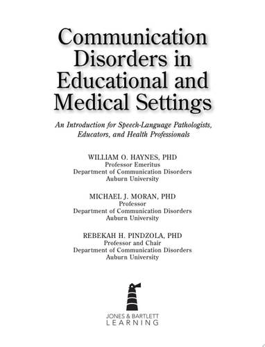 Communication Disorders in Educational and Medical Settings