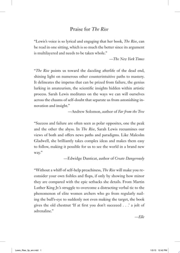 The Rise Creativity, the Gift of Failure, and the Search for Mastery