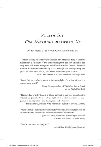 The Distance Between Us A Memoir