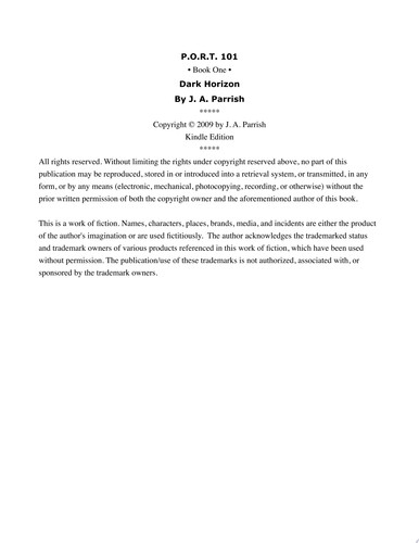 Dark Horizon PORT 101 - Book One