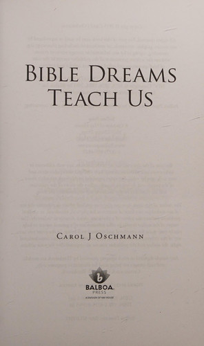 Bible Dreams Teach Us
