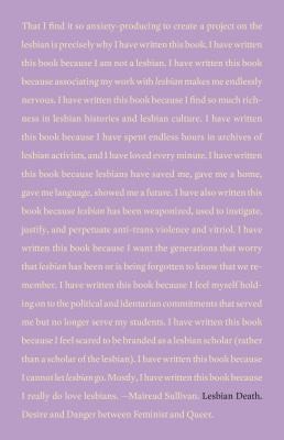 Lesbian Death: Desire and Danger Between Feminist and Queer