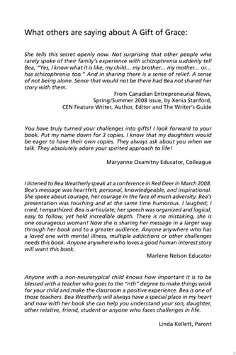 A Gift of Grace A Mother's Journey Through Her Son's Schizophrenia