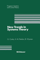 New Trends in Systems Theory: Proceedings of the Università di Genova-The Ohio State University Joint Conference, July 9-11, 1990