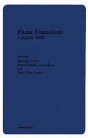 Phase Transitions Cargese 1980