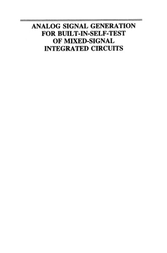 Analog Signal Generation for Built-In-Self-Test of Mixed-Signal Integrated Circuits
