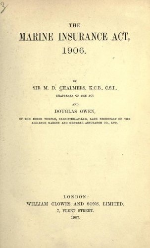 The Marine Insurance Act 1906