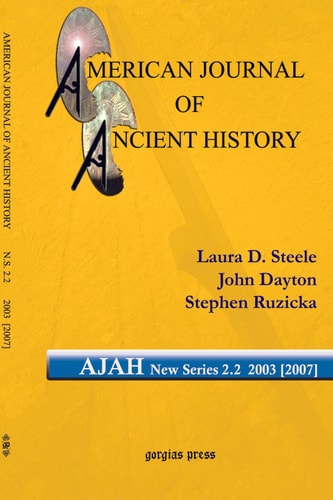 American Journal of Ancient History (New Series 2.2, 2003 [2007]) 2.2