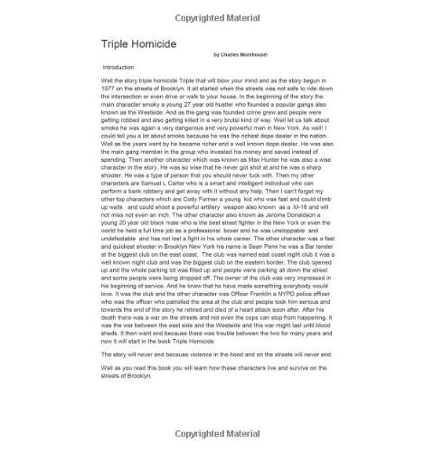 Triple Homicide Suicide in Triples