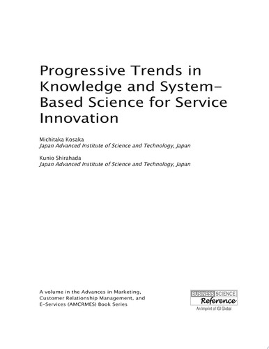 Progressive Trends in Knowledge and System-Based Science for Service Innovation