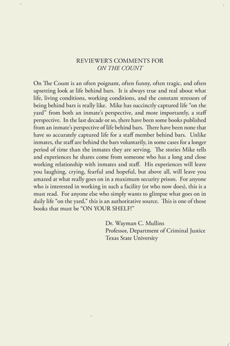 On the Count Madness, Humor, and Mental-Health Care in a Maximum-Security Prison