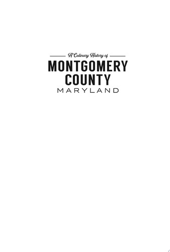 Culinary History of Montgomery County, Maryland, A