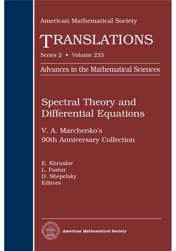 Spectral Theory and Differential Equations V. A. Marchenko's 90th Anniversary Collection