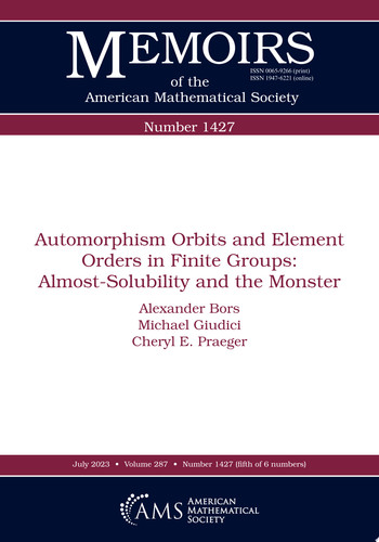 Automorphism Orbits and Element Orders in Finite Groups: Almost-Solubility and the Monster