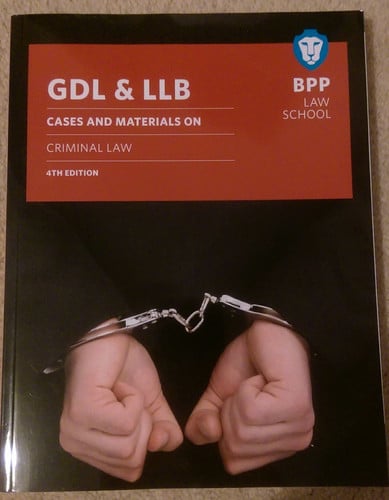 GDL & LLB: Cases and materials on criminal law