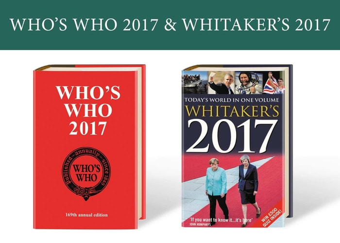 Who's Who 2017 and Whitaker's 2017