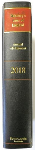 Halsbury's Laws of England: Annual Abridgment 2018
