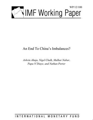 An End to China’s Imbalances?