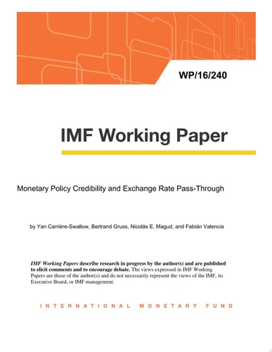 Monetary Policy Credibility and Exchange Rate Pass-Through