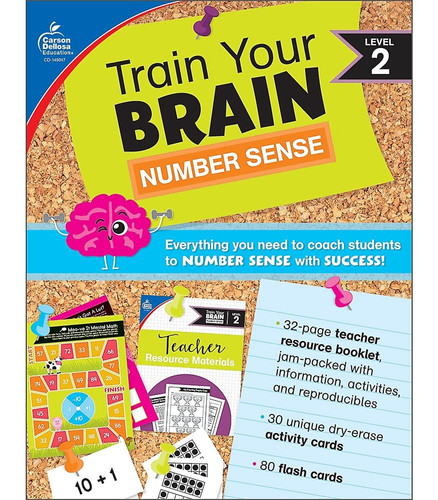 Carson Dellosa Train Your Brain: Number Sense Level 2 Classroom Kit