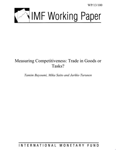 Measuring Competitiveness Trade in Goods or Tasks?