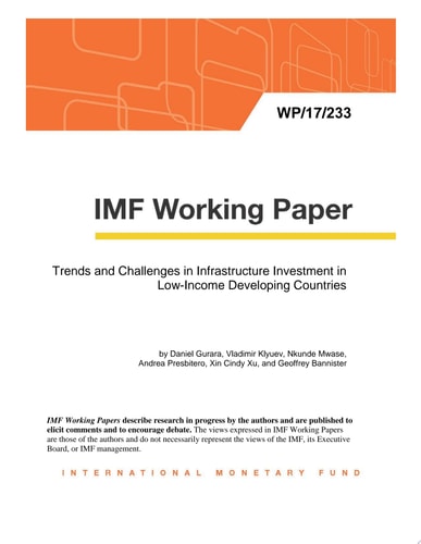Trends and Challenges in Infrastructure Investment in Low-Income Developing Countries