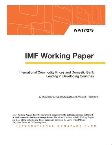 International Commodity Prices and Domestic Bank Lending in Developing Countries