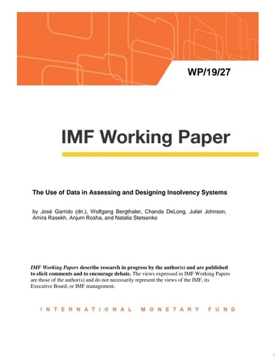 The Use of Data in Assessing and Designing Insolvency Systems