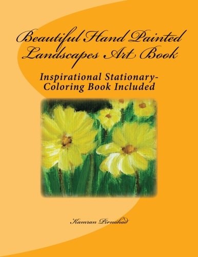 Beautiful Hand Painted Landscapes Art Book Inspirational Stationary-Coloring Book Included