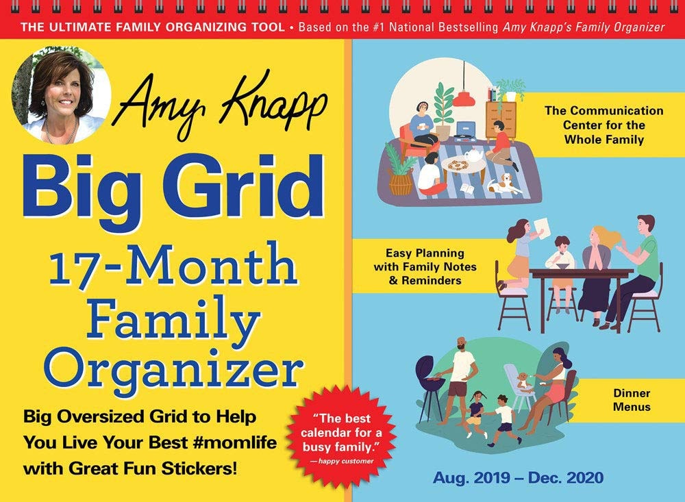 Amy Knapp's 2020 Big Grid Family Organizer Wall Calendar