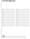 Staff With Treble Clef A Student Manuscript Notebook From Fusello Publishing