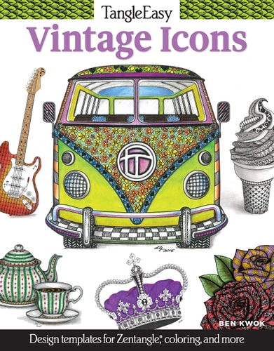 TangleEasy Vintage Icons Design Templates for Zentangle(R), Coloring, and More