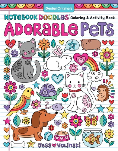 Notebook Doodles Adorable Pets Coloring & Activity Book
