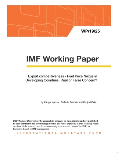 Export Competitiveness - Fuel Price Nexus in Developing Countries: Real or False Concern?
