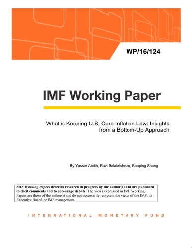 What is Keeping U.S. Core Inflation Low Insights from a Bottom-Up Approach